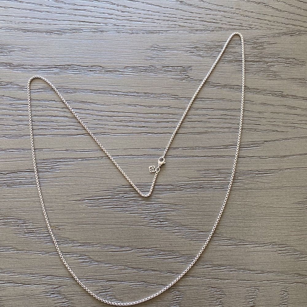 💯 Authentic David Yurman box chain necklace 2.7mm 24”long sterling silver